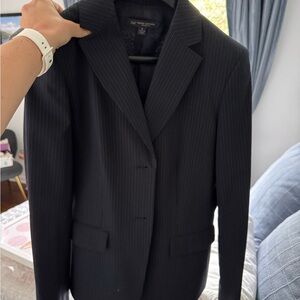 Women’s Navy Brooks Brothers Pinstripe Blazer